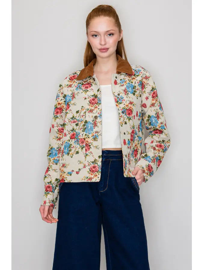 Floral Tapestry Canvas Jacket