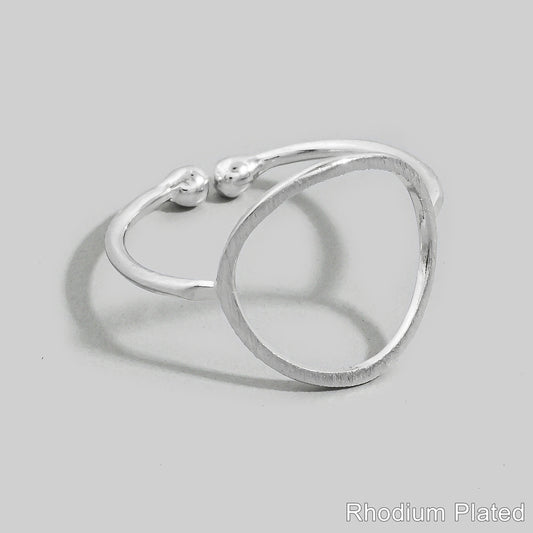 18K Gold Dipped Open Circle Ring