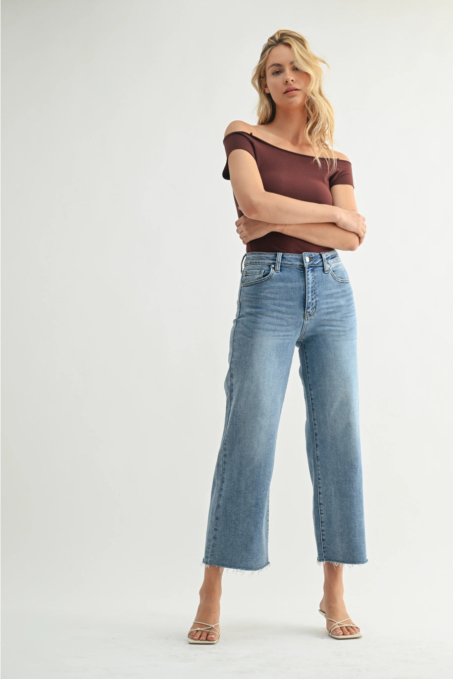 Slim Wide Leg Pants