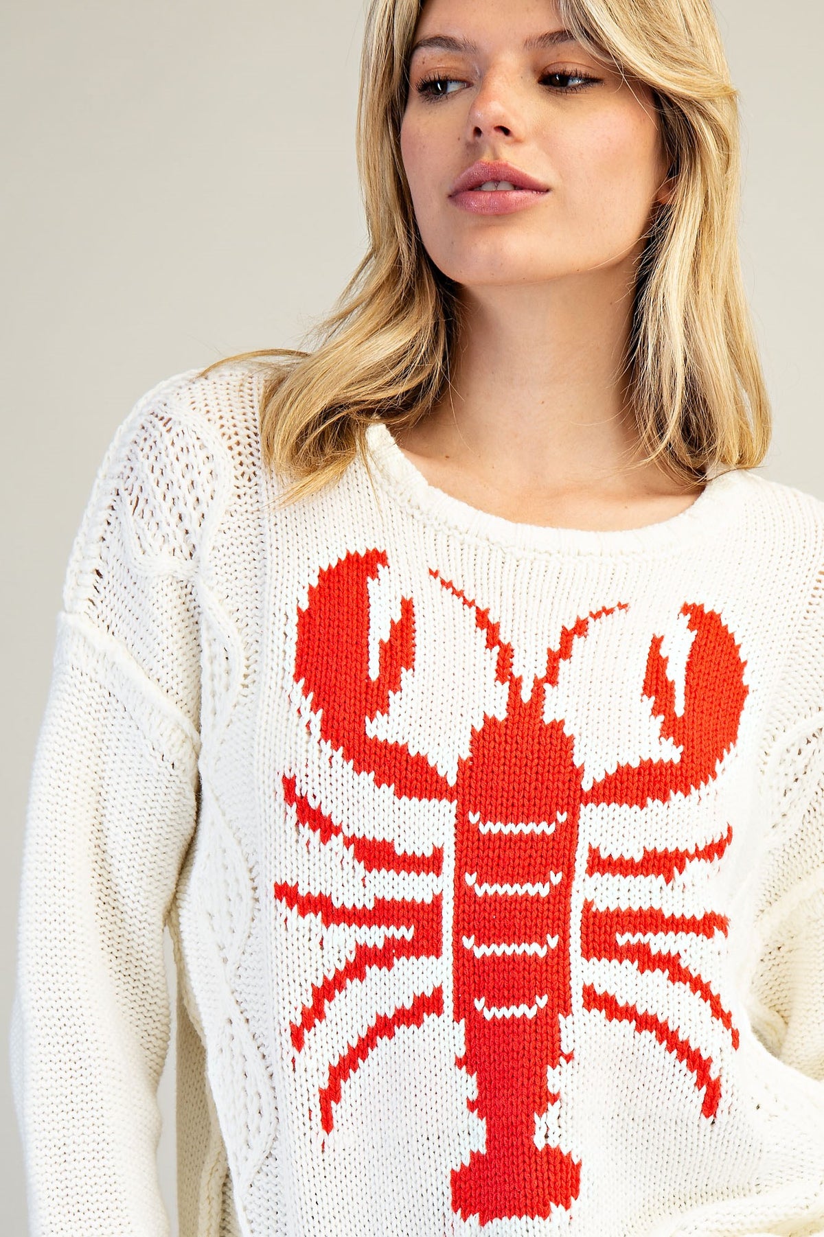 Lobster Cable Knit Sweater