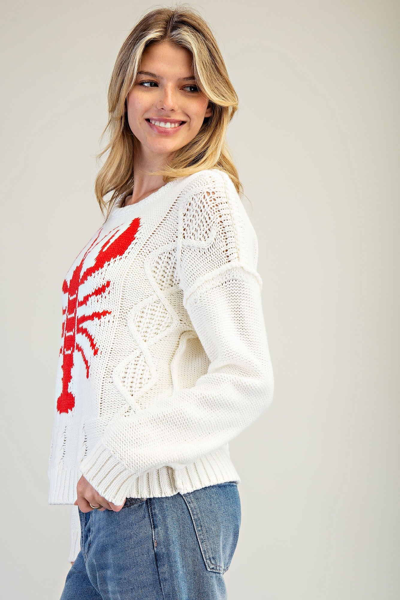 Lobster Cable Knit Sweater