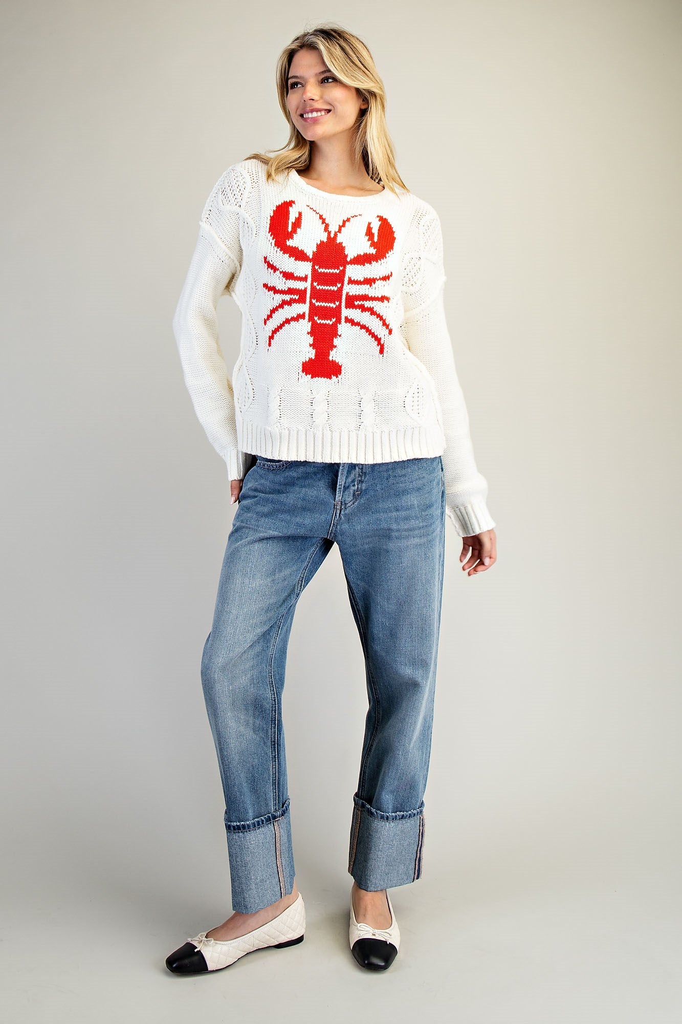 Lobster Cable Knit Sweater