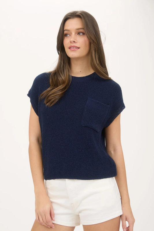 Crewneck Short Sleeve Batwing Sweater