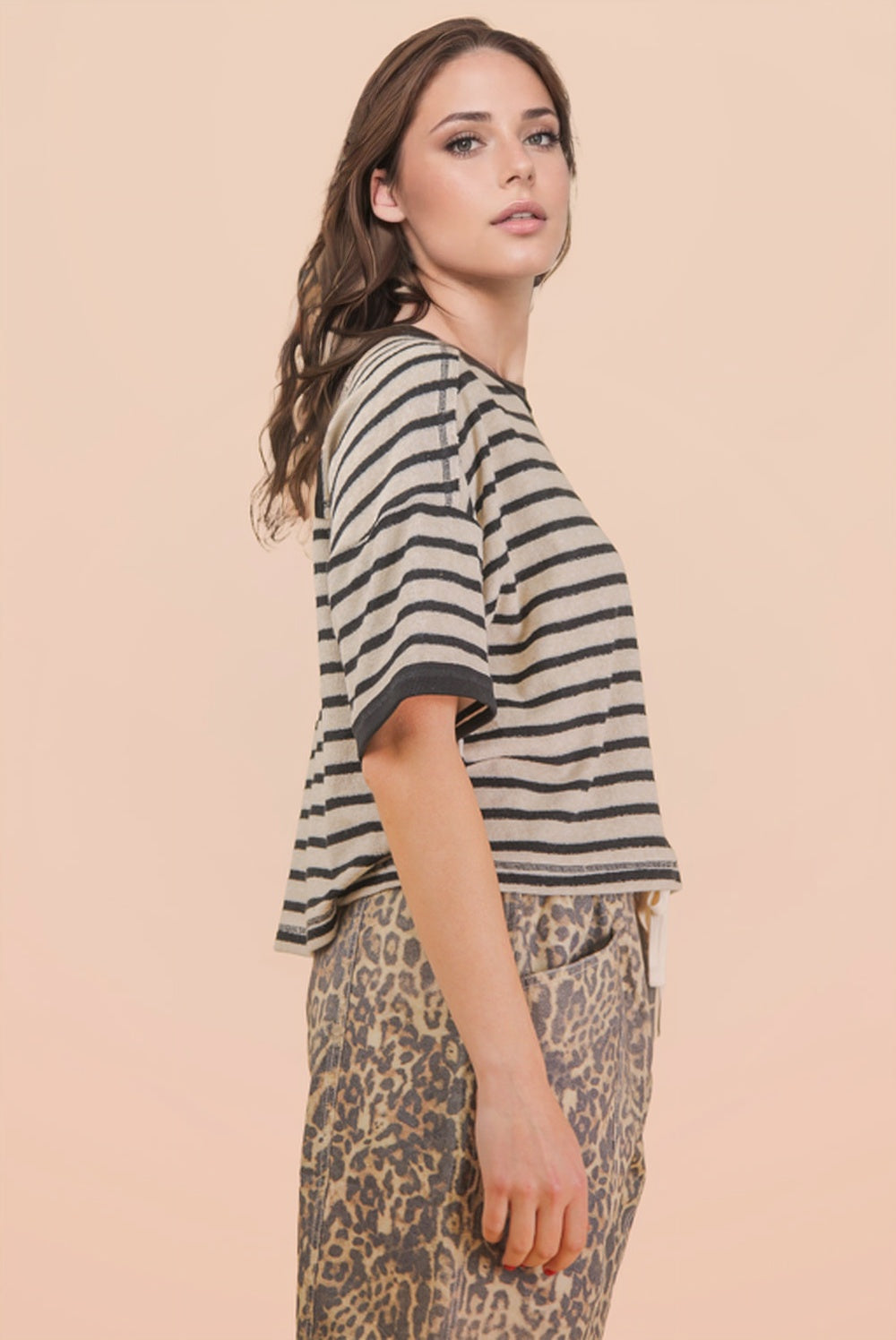 Oversized Stripe Casual Comfy Knit Top