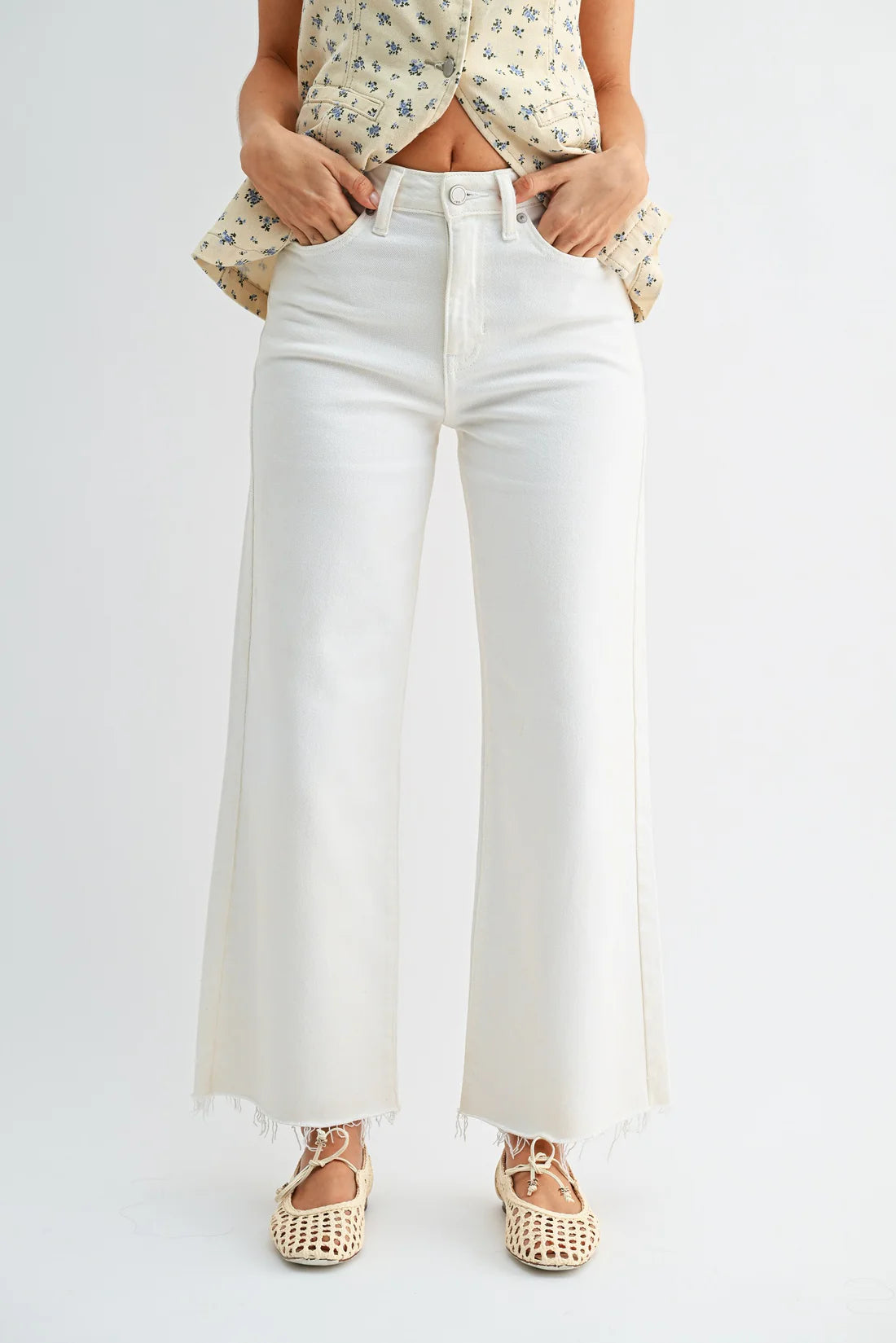 Sarah Slim Wide Crop Jean