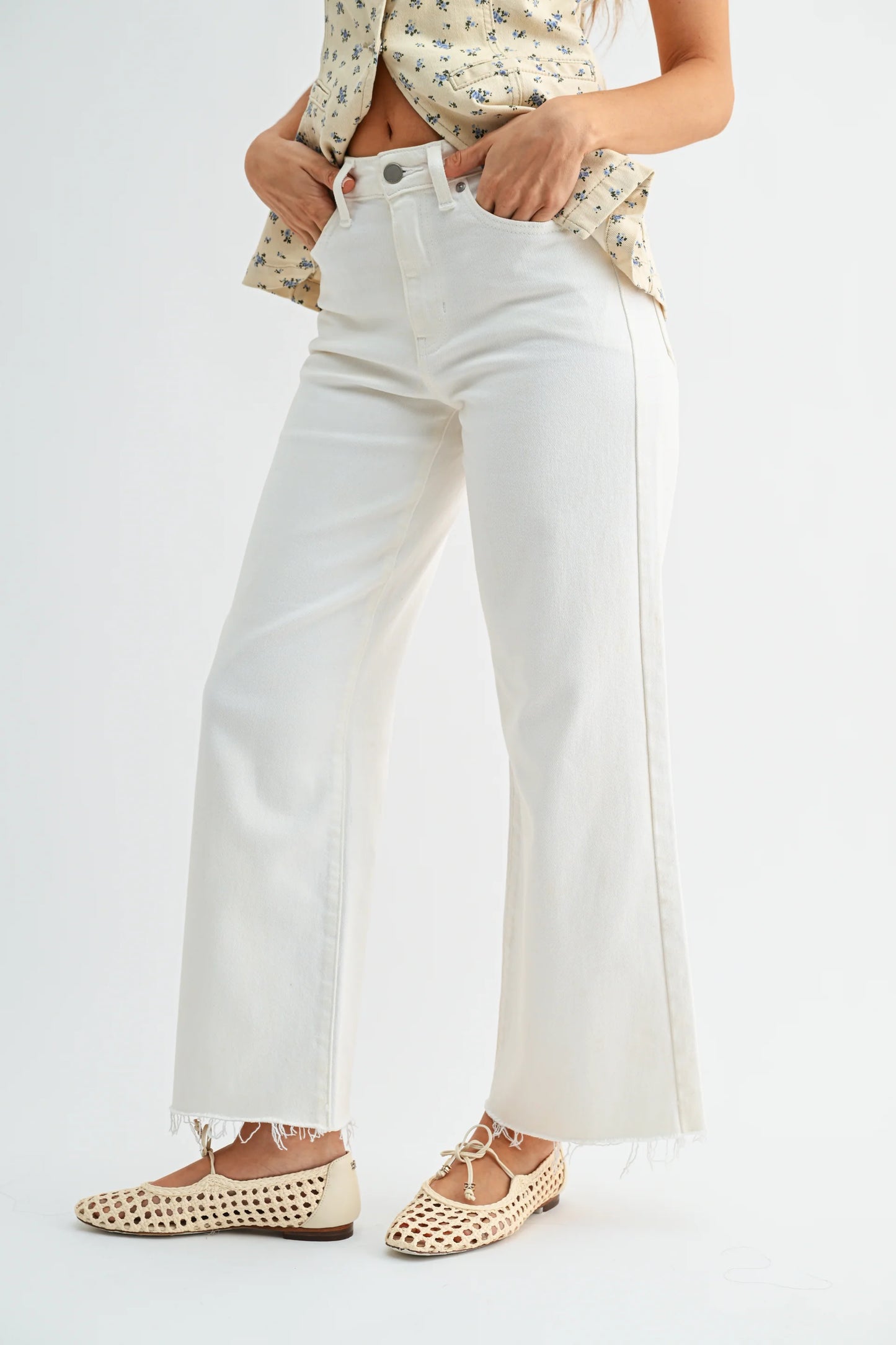 Sarah Slim Wide Crop Jean