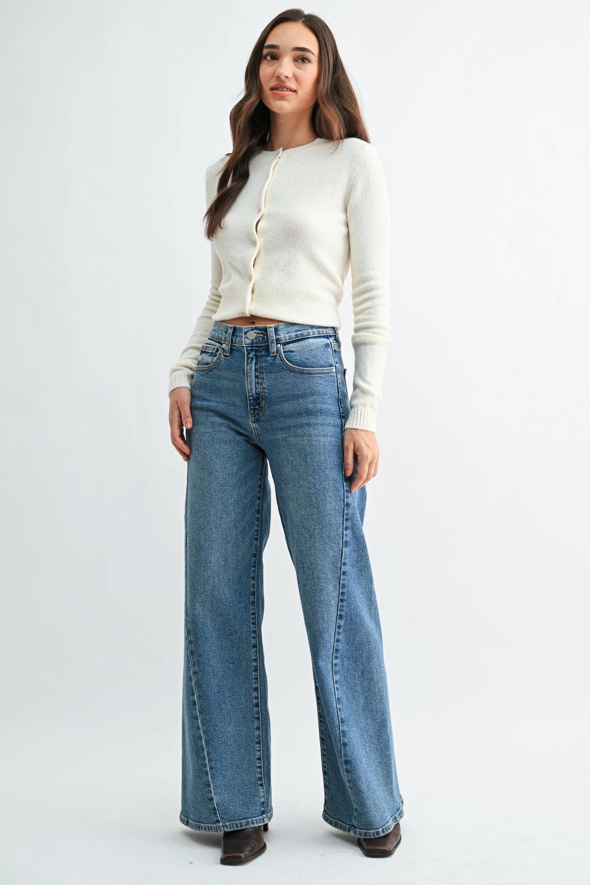 Cora Twisted Seam Wide Leg Pants
