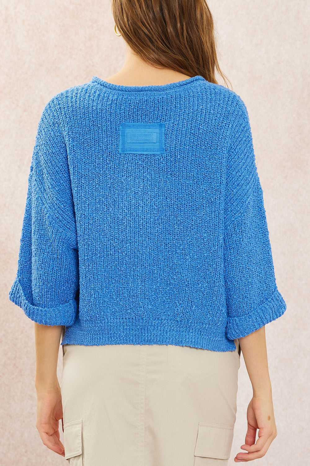 Cropped Patch Sweater