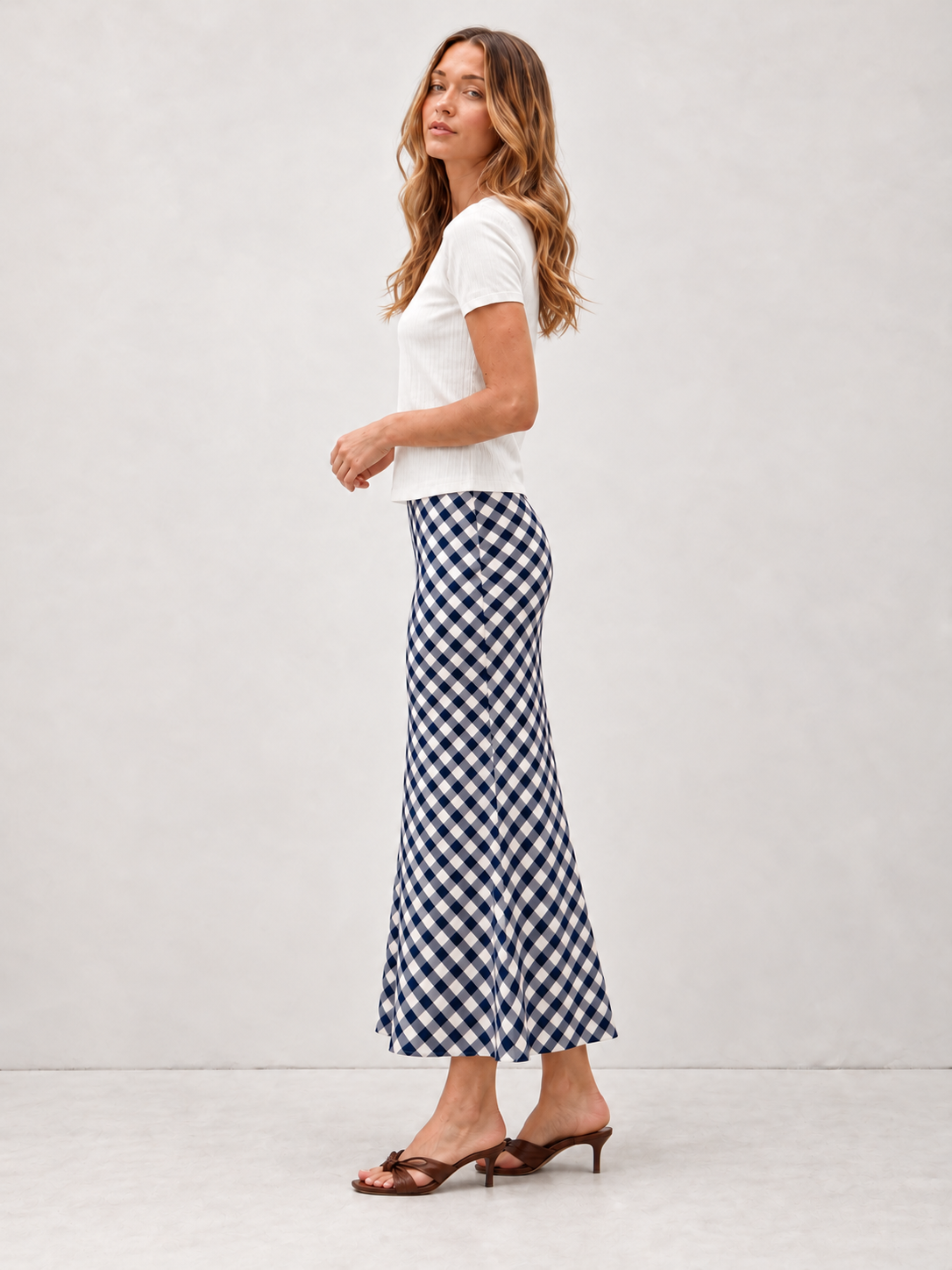 Gingham Maxi Skirt