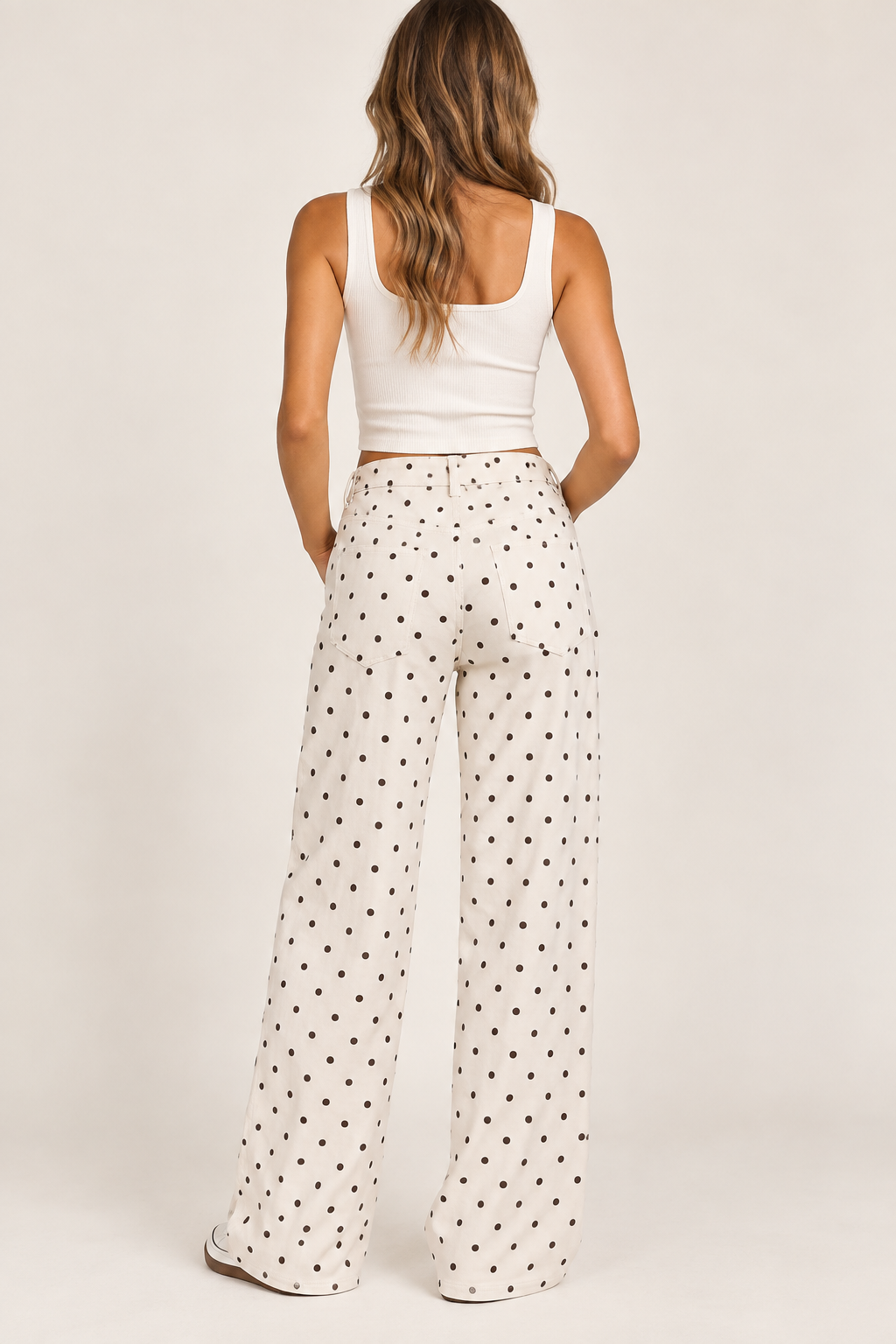 Polka Dot Wide Leg Pants