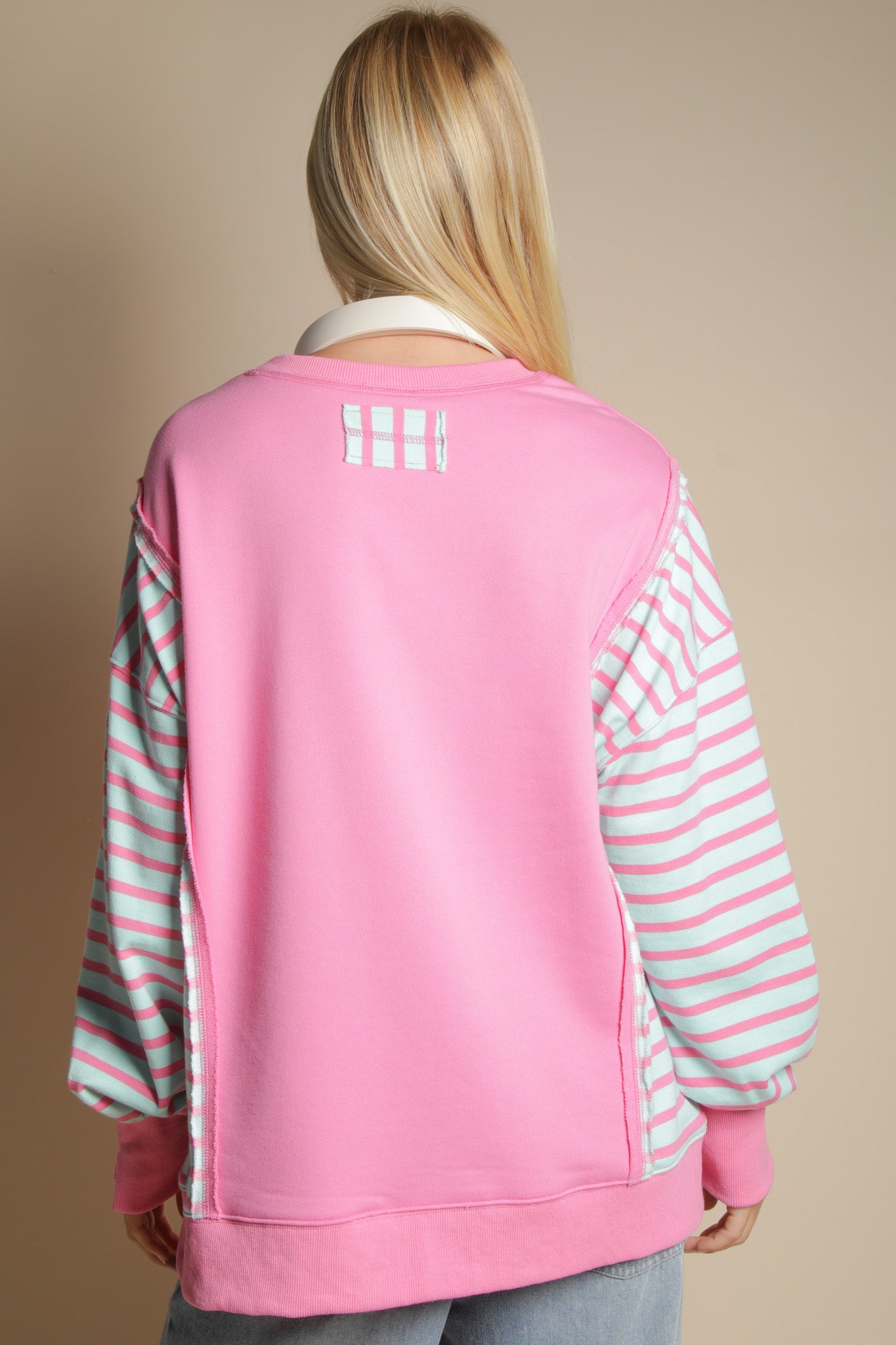 Oversized Striped Casual Knit Top