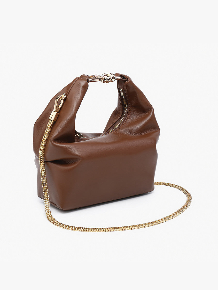 Belfast Mini Satchel w/ Snap Hook Closure & Chain Strap