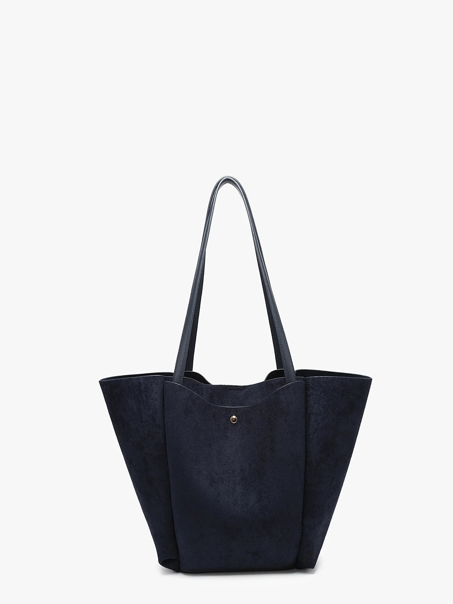 Giselle Faux Suede Tote w/ Inner Bag