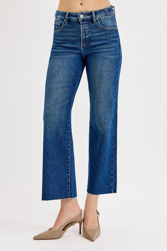 Tummy Control Crop Wide Adjustable Waist Pants