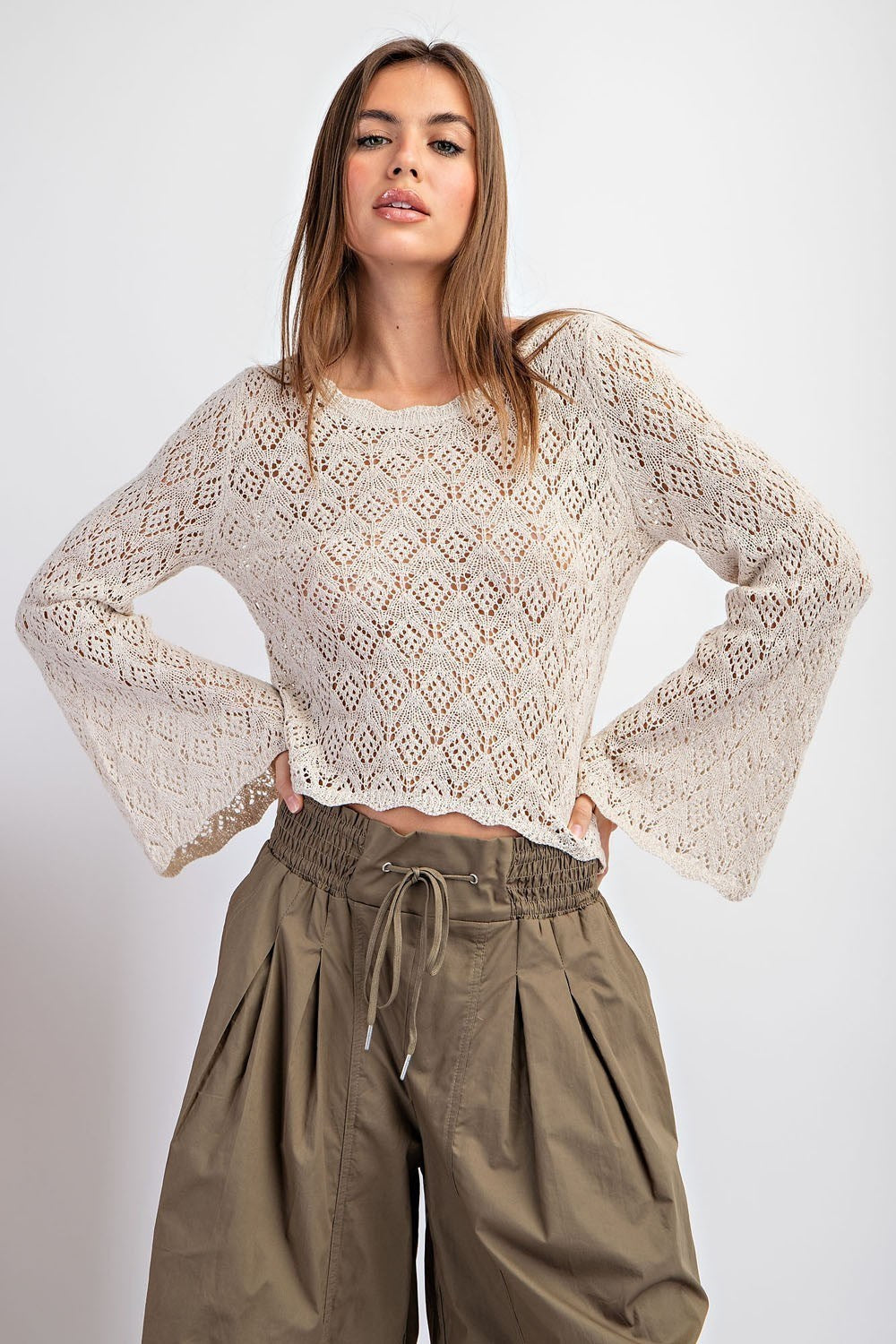 Crochet Long Sleeve Top