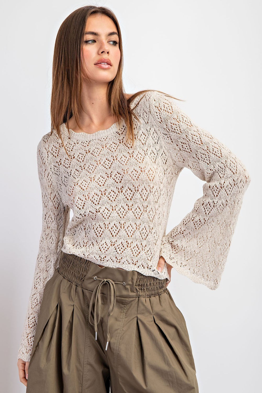 Crochet Long Sleeve Top