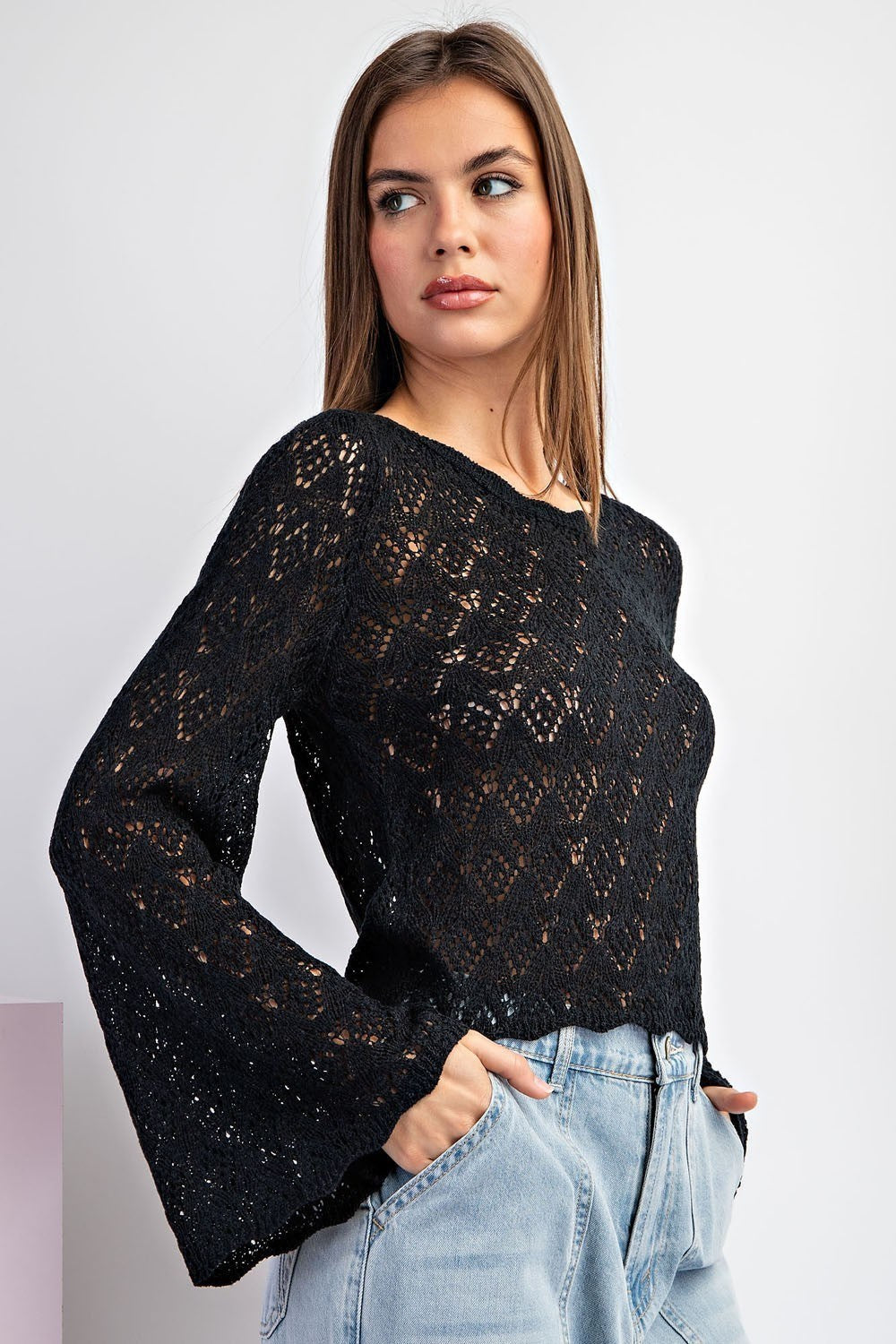 Crochet Long Sleeve Top