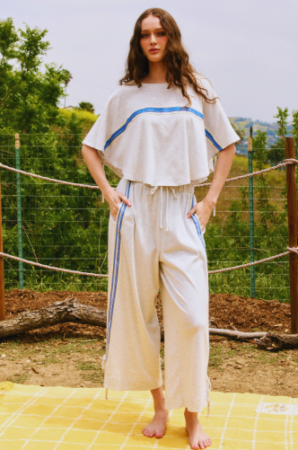 Side-Stripe Detail Side Bottom Sweatpants