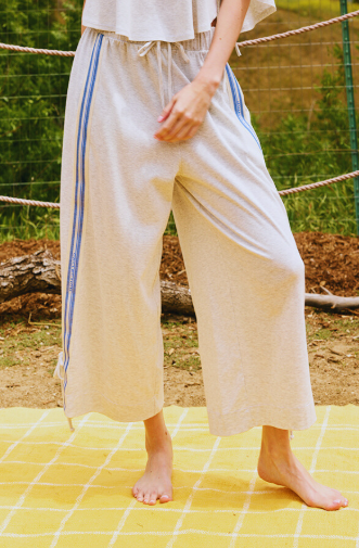 Side-Stripe Detail Side Bottom Sweatpants