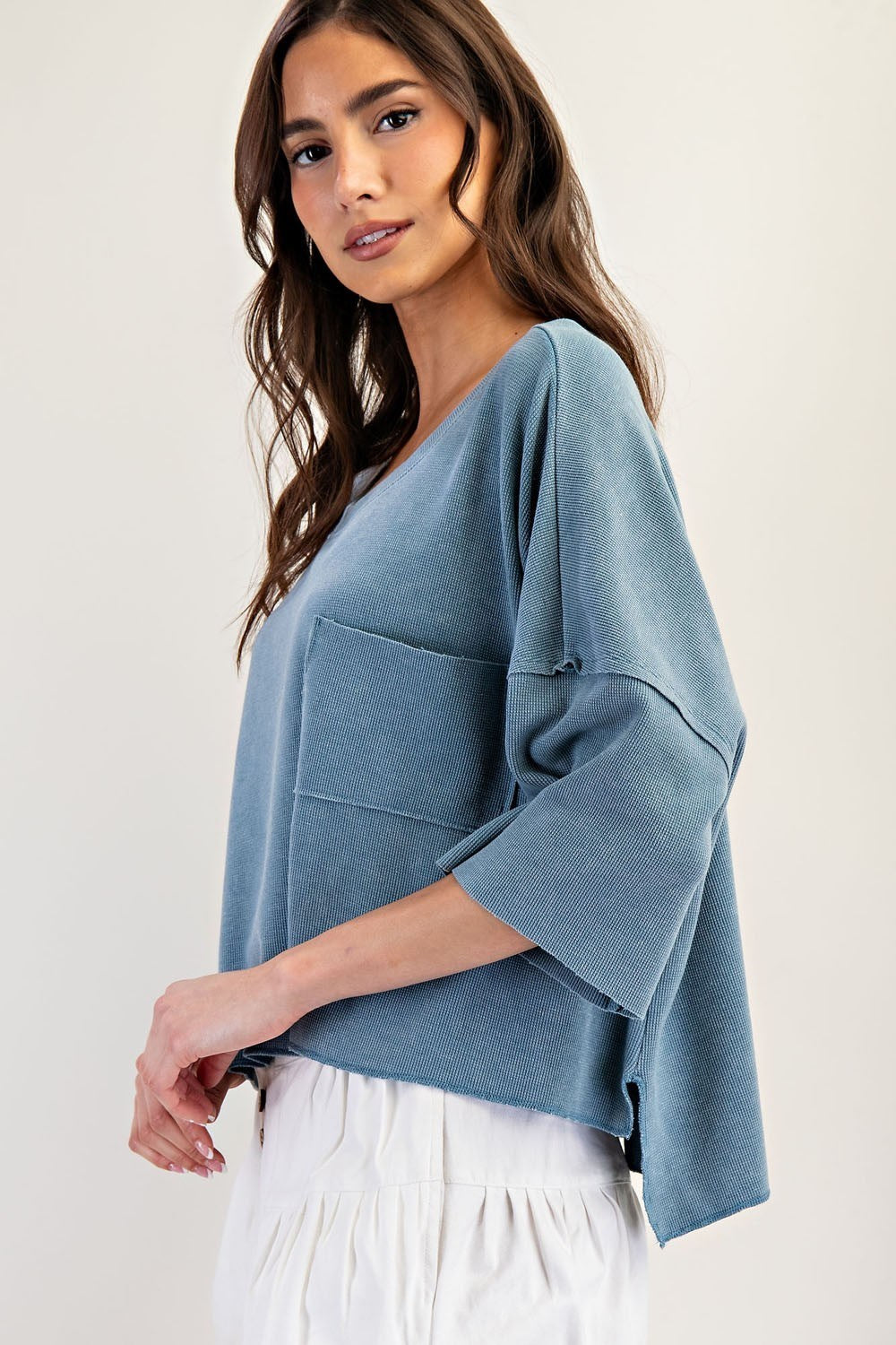 Mineral Washed Short Sleeve Top