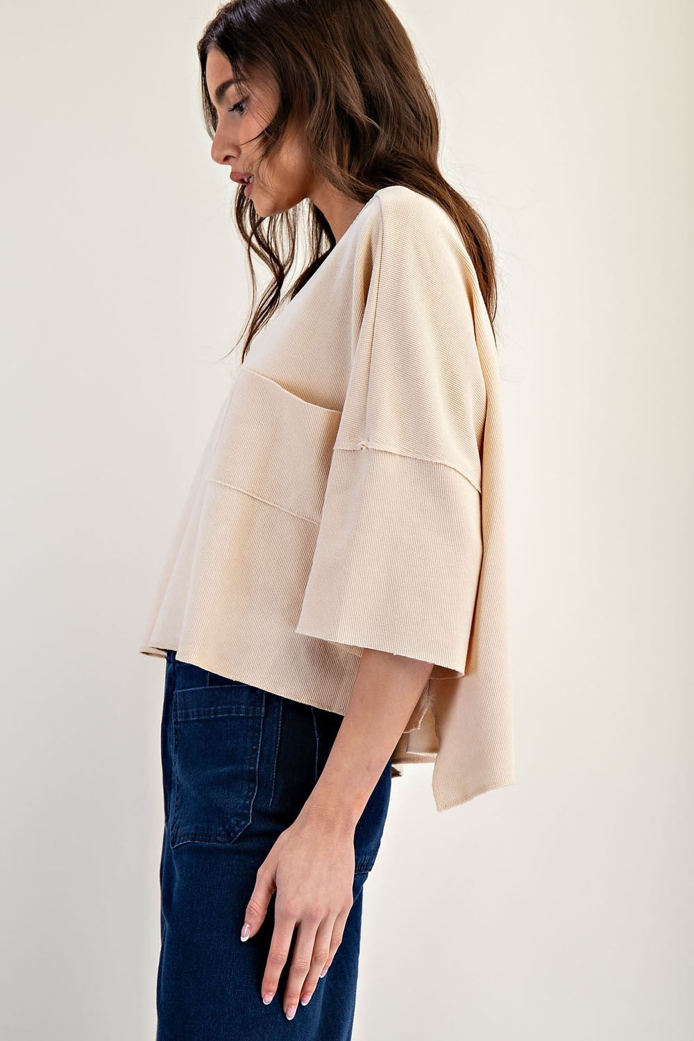 Mineral Washed Short Sleeve Top