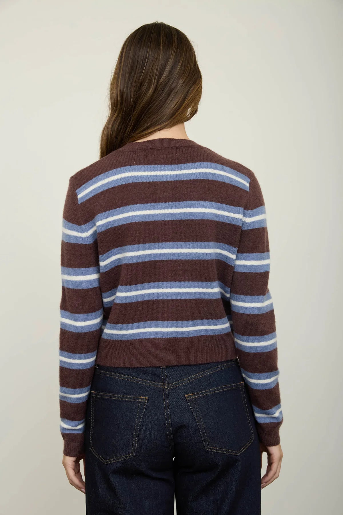 Multicolor Stripe Button Down Knit Cardigan