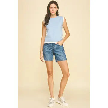 Double Layered Sleeveless Knit Top