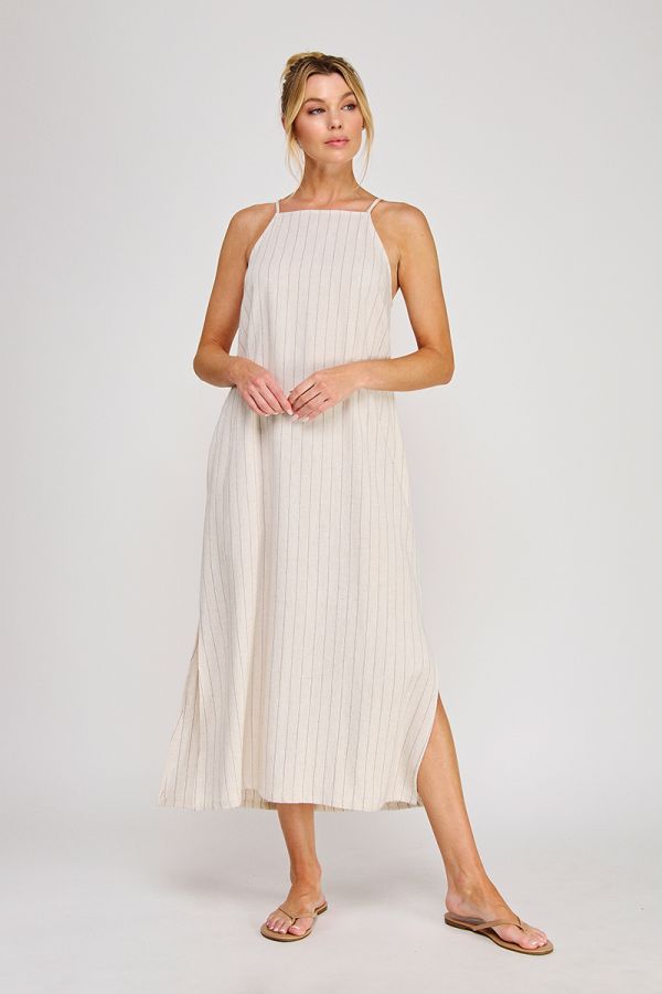 Pinstripe Maxi Dress