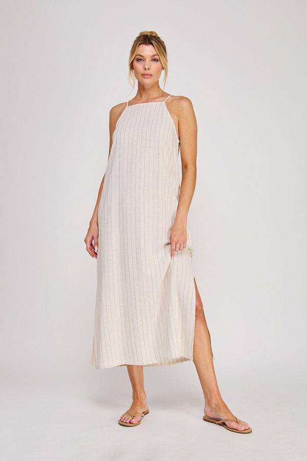 Pinstripe Maxi Dress