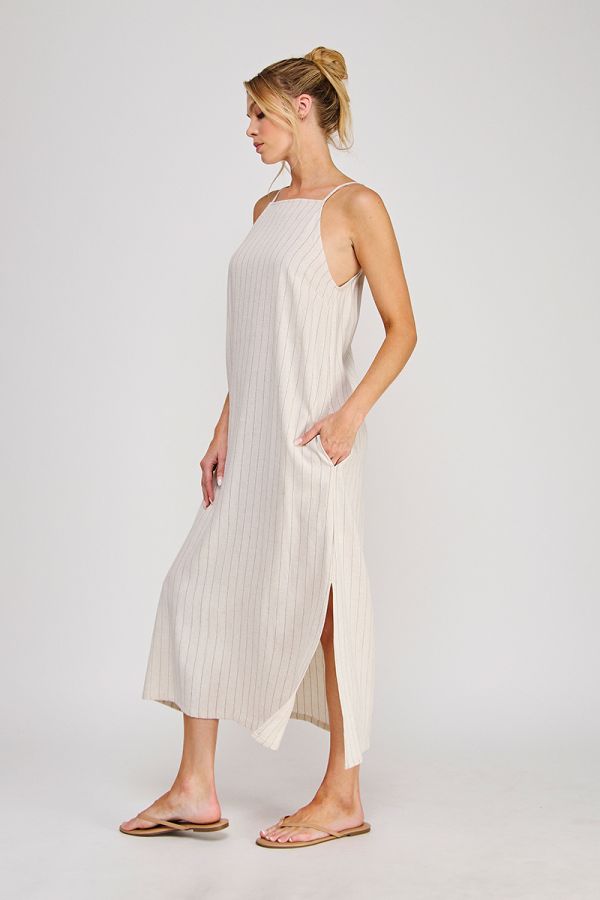 Pinstripe Maxi Dress