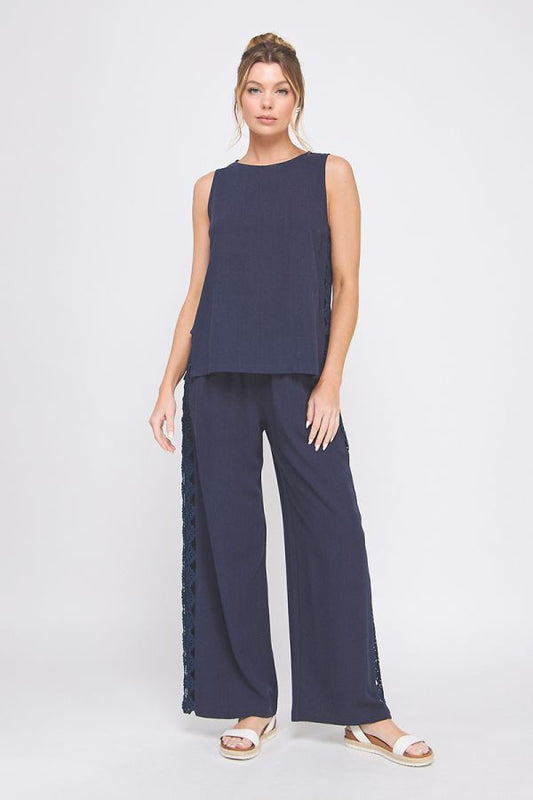 Linen Blend Relaxed Tunic Tank