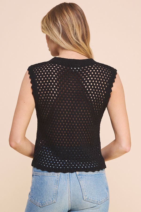 Sweater Tank  w/ Scallop Edges