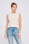 Scallop Design Pointelle Knit Top