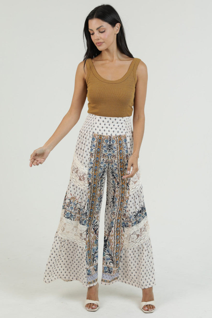 Coastal Mosaic Wide Leg Pant