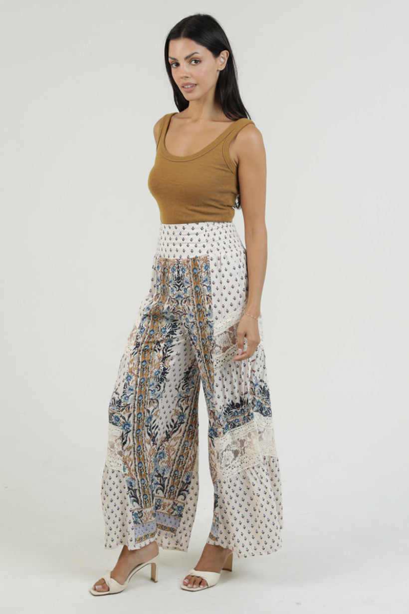 Coastal Mosaic Wide Leg Pant