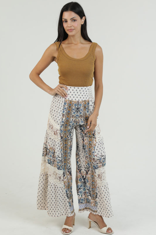 Coastal Mosaic Wide Leg Pant