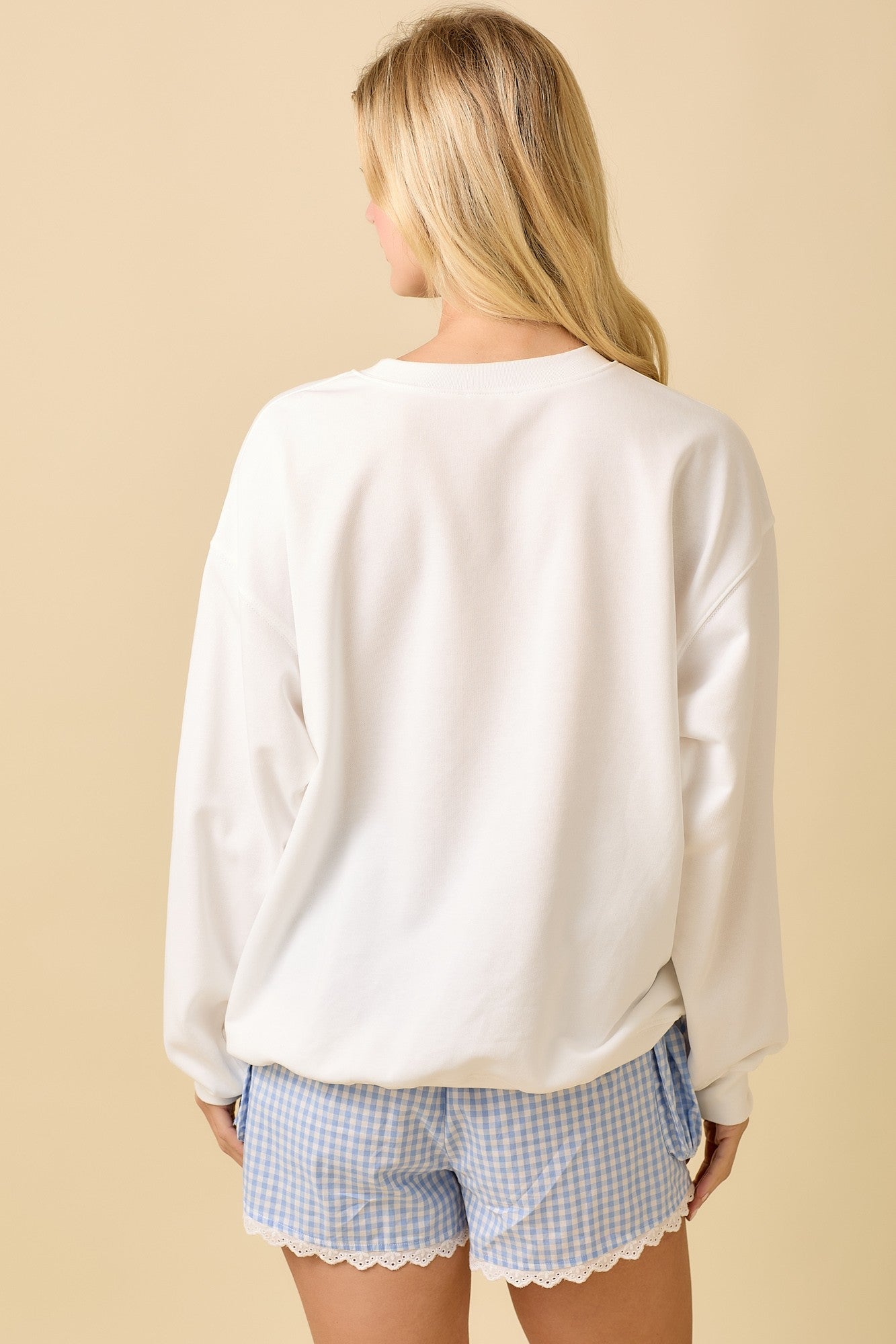 Pumpkin Patchwork Long Sleeve Crewneck Sweater