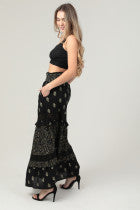 Tiered Maxi Skirt w/ Smocked Waistband