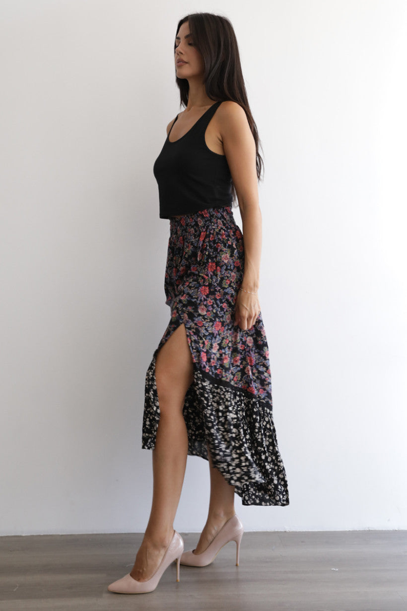 Maxi Skirt W/ Crochet At Tier