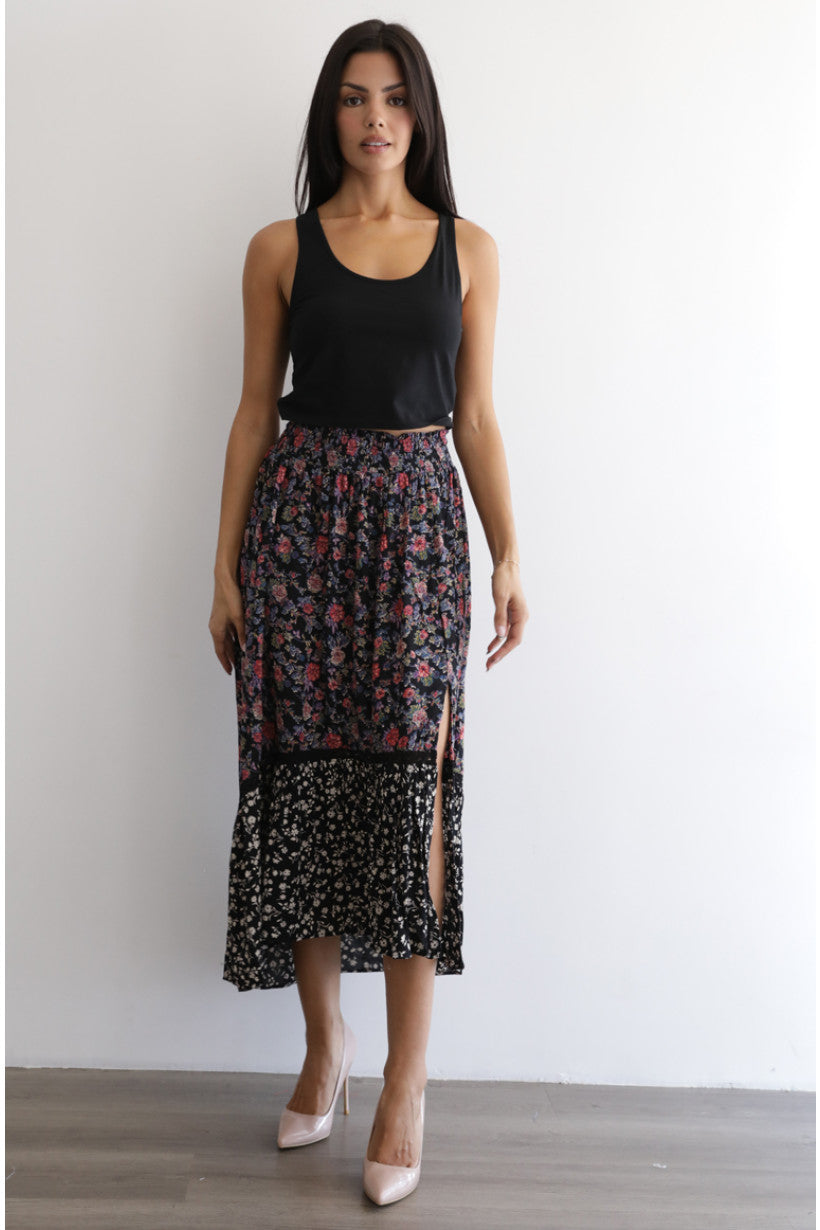 Maxi Skirt W/ Crochet At Tier