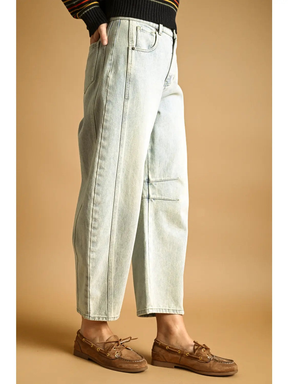 Barrel Washed Denim Pants