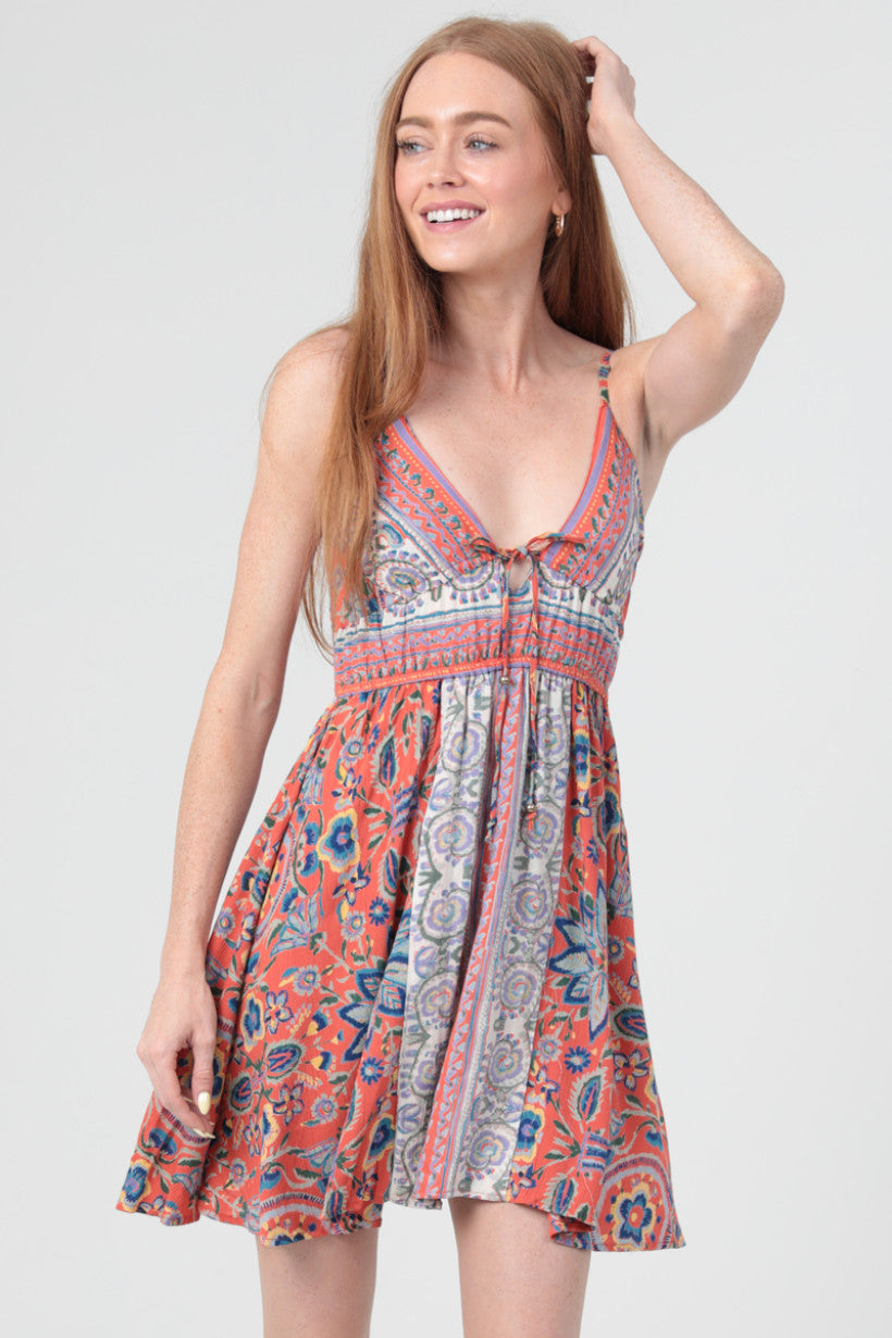 Spaghetti Strap Dress w/ Tie