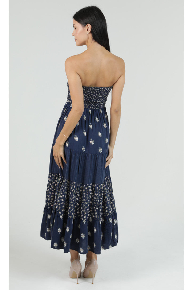Strapless Maxi Dress w/ Tiers