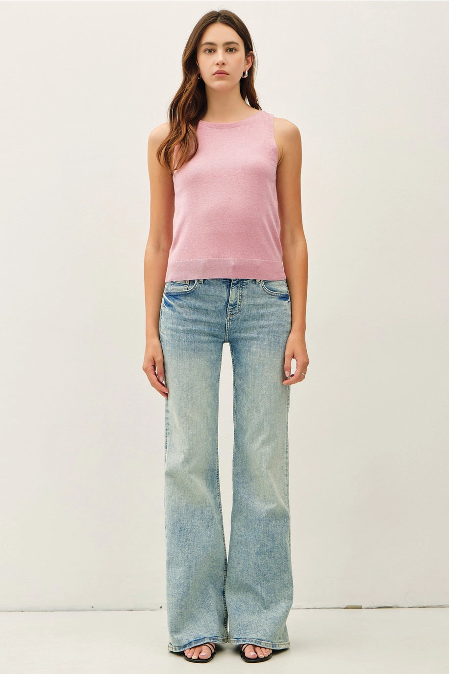 Wool Blend Ultra Soft Boatneck Sweater Tank