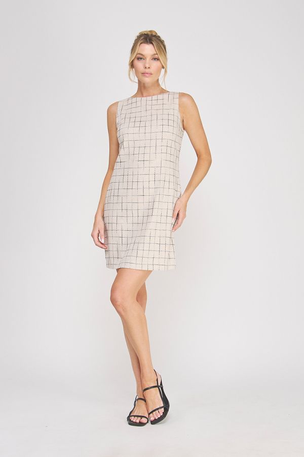 Harbor Check Shift Dress