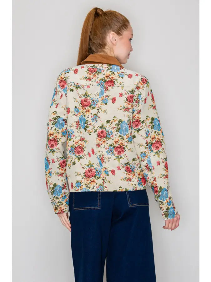 Floral Tapestry Canvas Jacket