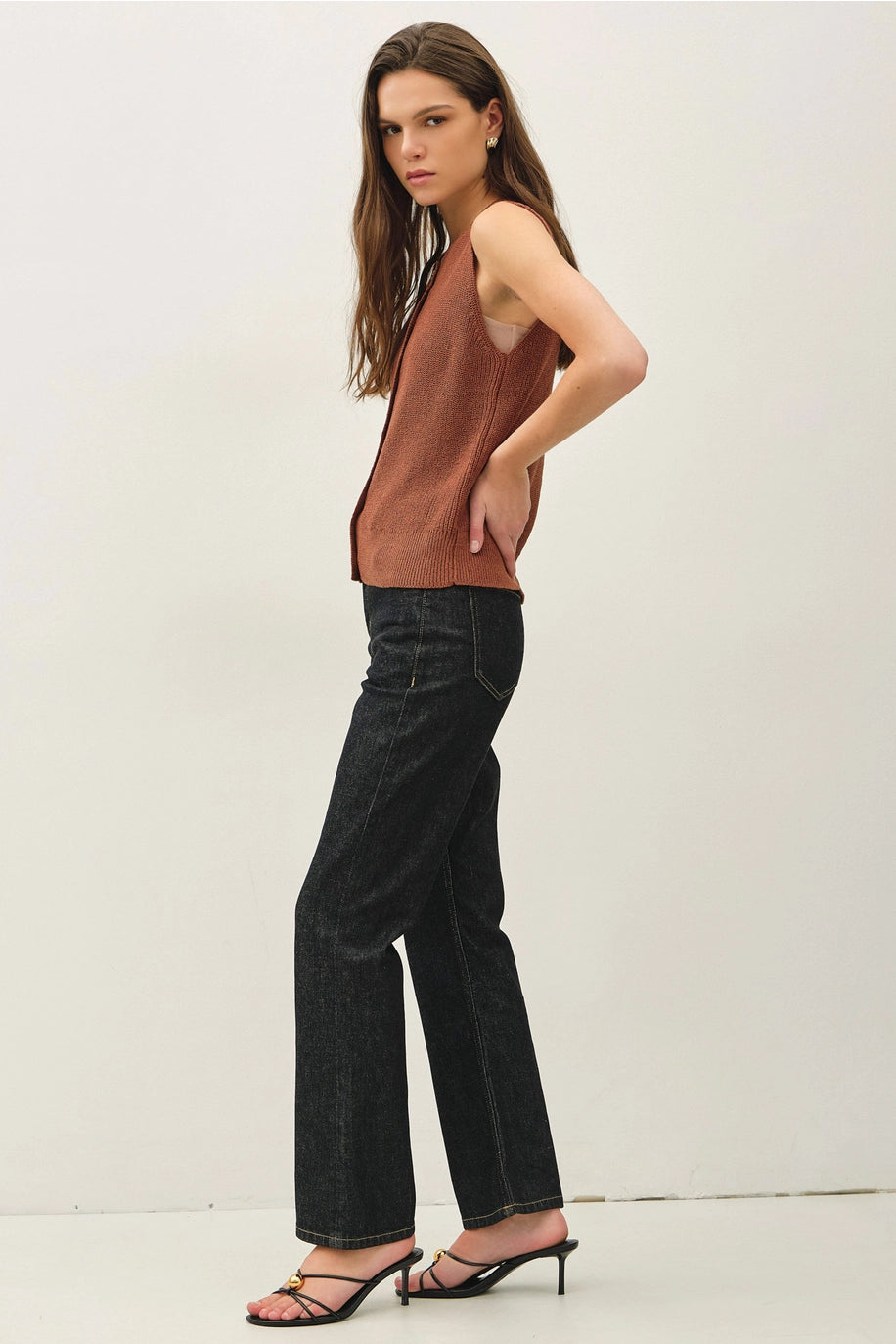 Light Weight Button Up Sweater Vest