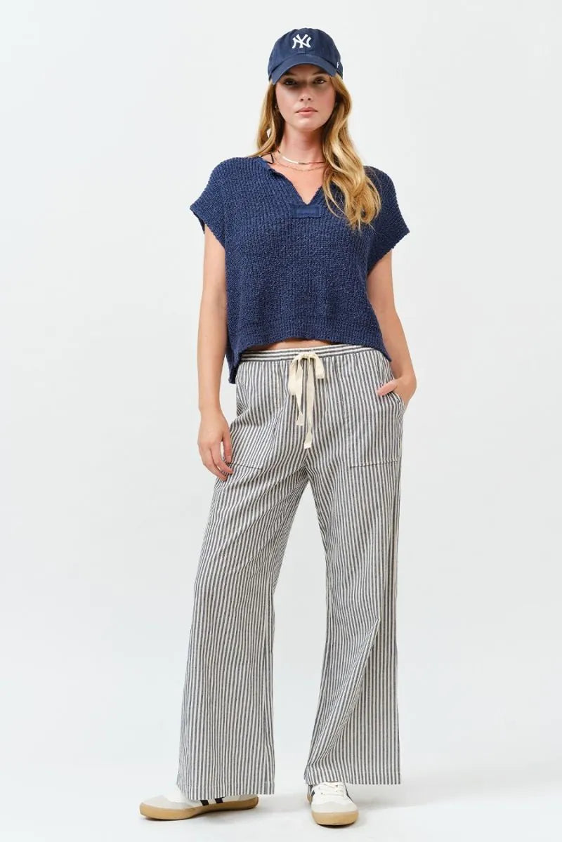 Crochet Knit Cap Sleeve Sweater