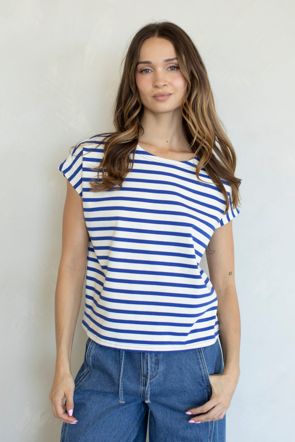 Leon Striped Muscle Top