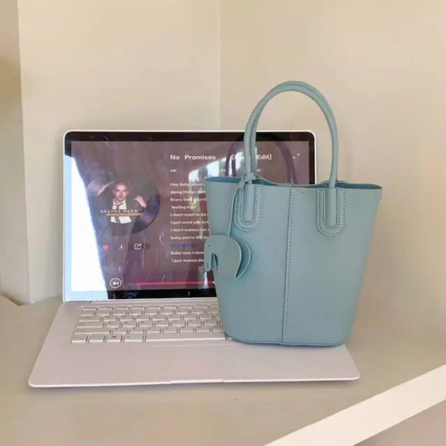 Small Tote/Crossbody Bag W/Matching Bag Charm